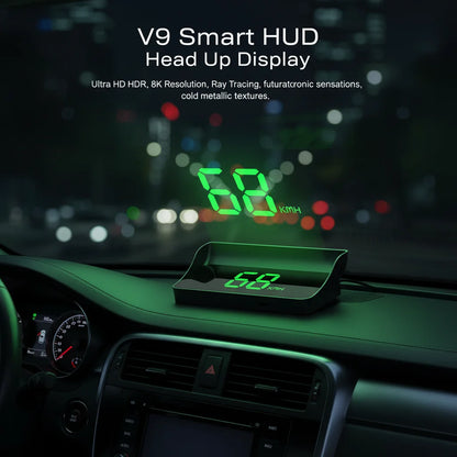 Car Head up HD Display GPS Speedometer KMH Digital HUD Windshield Projector Auto Electronics Projector Display White Green Light